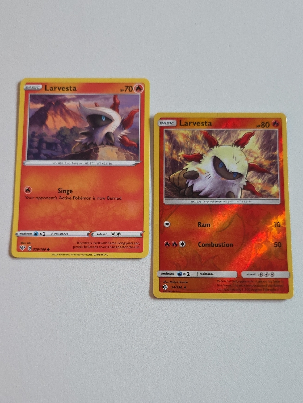 Pokemon Larvesta Card Set